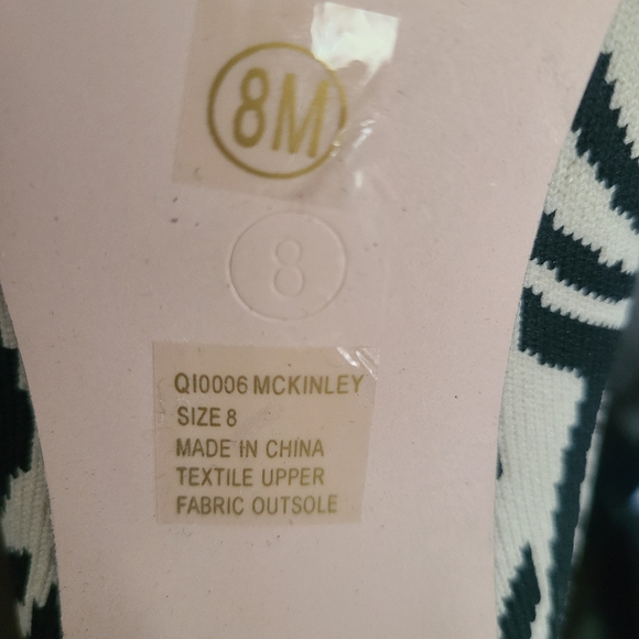 MIA fabric bootie. Zebra designed size 8m - Picture 2 of 4